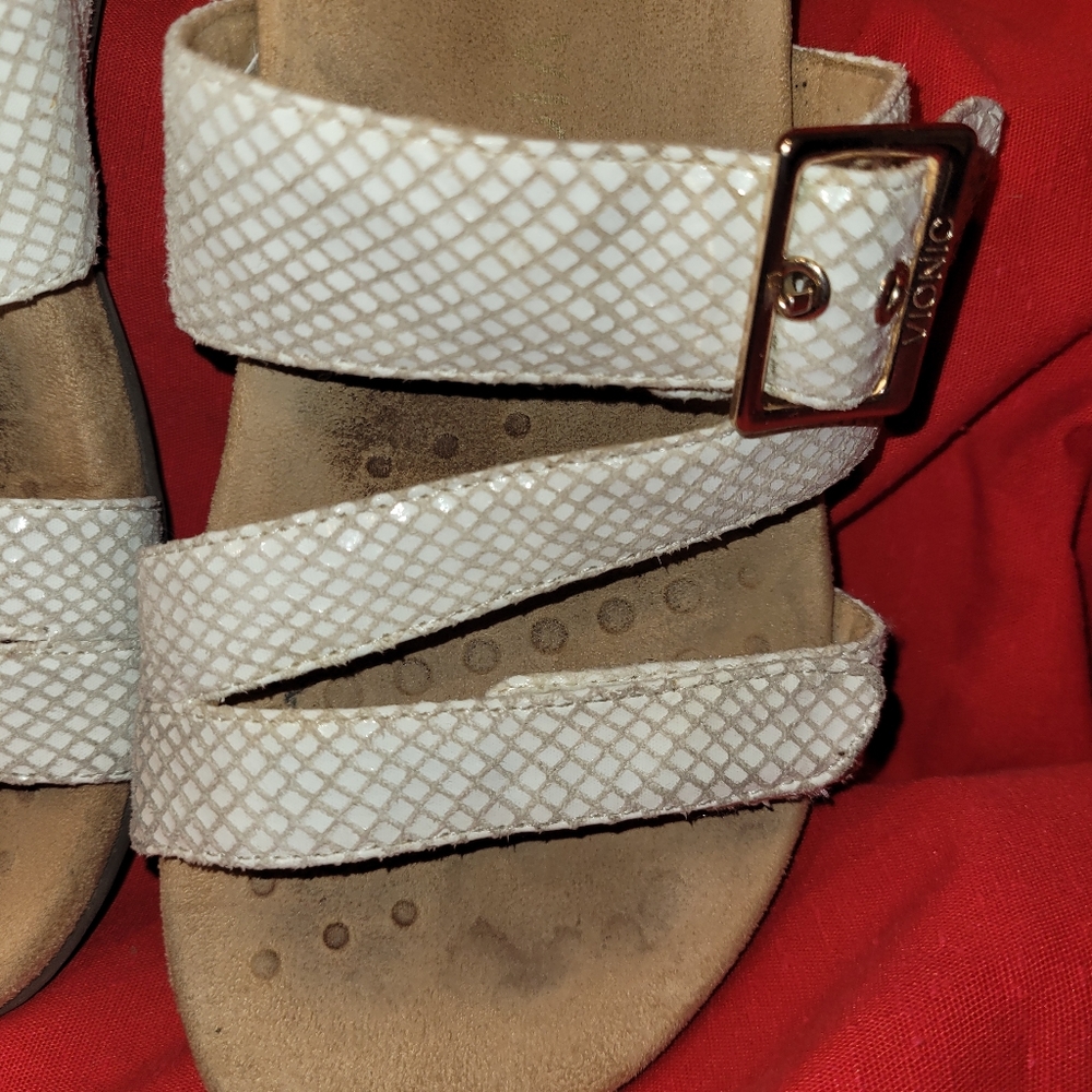 Vionic Skylar Snakeskin Print Adjustable Slide Sa… - image 4
